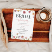 Wilde bloem Boho Bridal Shower Kaart