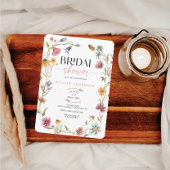 Wilde bloem Boho Bridal Shower Kaart