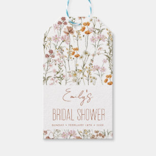 Wilde Bloem Boho Bruidsdouche Aquarel In Bloei Cadeaulabel