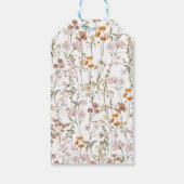 Wilde Bloem Boho Bruidsdouche Aquarel In Bloei Cadeaulabel (Achterkant)