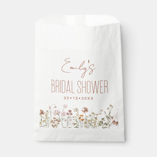 Wilde Bloem Boho Bruidsdouche In Bloei Tuin Bedankzakje (Voorkant)