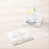 Wilde Bloem Boho Bruidsdouche In Bloei Tuin Kartonnen Onderzetters (Insitu)