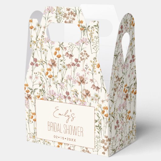 Wilde Bloem Boho Bruidsdouche In Bloeiende Tuin Bedankdoosjes (Geopend)