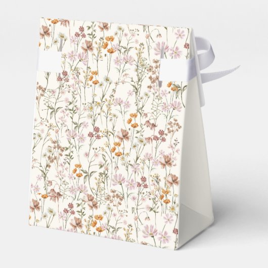 Wilde Bloem Boho Bruidsdouche In Bloeiende Tuin Bedankdoosjes (Achterkant)