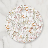 Wilde Bloem Boho Bruidsdouche In Bloeiende Tuin Bedankjes Labels (Achterkant)