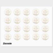 Wilde Bloem Boho Bruidsdouche In Bloom Tuin Ronde Sticker (Vel)