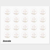 Wilde Bloem Boho Bruidsdouche In Bloom Tuin Ronde Sticker (Vel)
