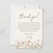 Wilde Bloem Boho Bruidsdouche Terracotta Bedankkaart (Voorkant)