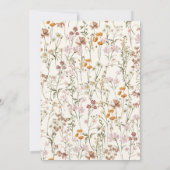 Wilde Bloem Boho Bruidsdouche Terracotta Bedankkaart (Achterkant)