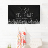 Wilde Bloem Boho Bruidsdouche Zwart Spandoek (Insitu)