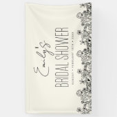 Wilde Bloem Boho Bruidsfeest Bloemstuk Spandoek (Verticaal)