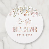 Wilde Bloem Boho Bruidsmeisjes Borrel In Bloom Tui Bedankjes Labels (Voorkant)