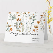 Wilde bloem Boho bruiloft groet Kaart (Gele Bloem)