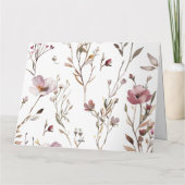 Wilde bloem Boho bruiloft groet Kaart (Achterkant)