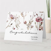 Wilde bloem Boho bruiloft groet Kaart (Voorkant)