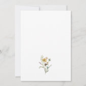 Wilde Bloem Boho Bruiloft Kaart (Achterkant)