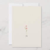 Wilde Bloem Boho Bruiloftsfeest  Kaart (Achterkant)