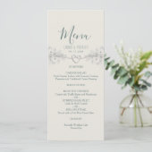Wilde Bloem Boho Bruiloftsmenu Menu (Staand voorkant)