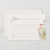 Wilde Bloem Boho Chic Advieskaarten Bedankkaart (Voorkant / Achterkant)