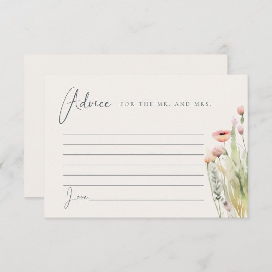 Wilde Bloem Boho Chic Advieskaarten Bedankkaart (Voorkant / Achterkant)