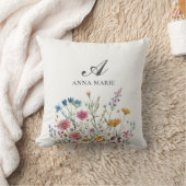 Wilde Bloem Boho Chic Baby Meisje Slaapkamer Kussen (Deken)