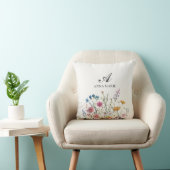 Wilde Bloem Boho Chic Baby Meisje Slaapkamer Kussen (Stoel)