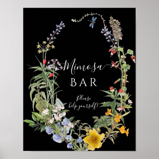 Wilde Bloem Boho Chic Bloemenkrans Kaarten & Cadea Poster (Voorkant)