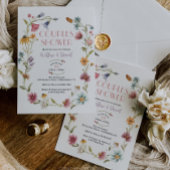 Wilde bloem Boho Couples Shower Invitation Kaart