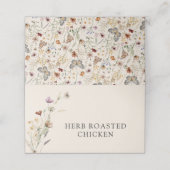 Wilde Bloem Boho Eetbuffet Kaarten Plaatskaartje (Buitenkant ongevouwen)