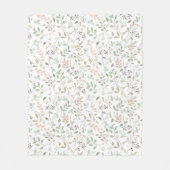 Wilde Bloem Boho Fleece Deken (Voorkant)