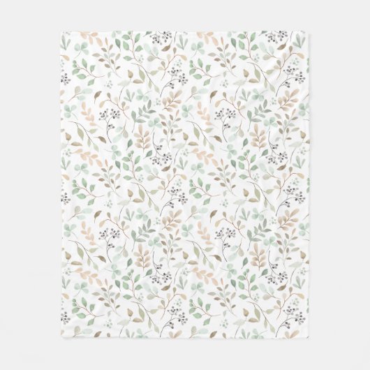 Wilde Bloem Boho Fleece Deken (Voorkant)