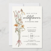 Wilde bloem Boho Garden Floral eerste verjaardag Kaart (Voorkant)