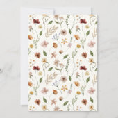 Wilde bloem Boho Garden Floral eerste verjaardag Kaart (Achterkant)