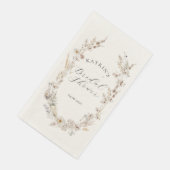 Wilde Bloem Boho Landelijke Elegante Bruidsuitnodi Servet (Hoek)