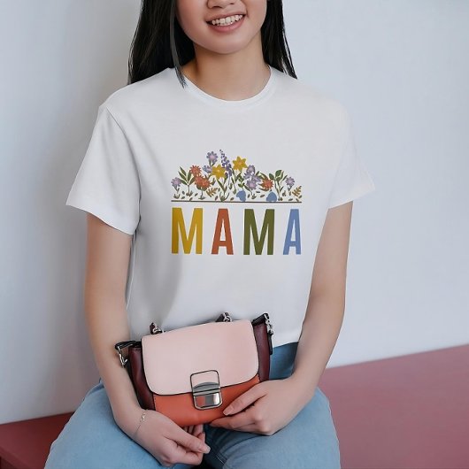 wilde bloem boho mama kleurrijke T-Shirt