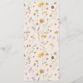 Wilde Bloem Boho Menu (Achterkant)