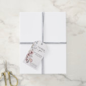 Wilde bloem boho minimalistische moderne Bruidsdou Cadeaulabel (Met Touw)