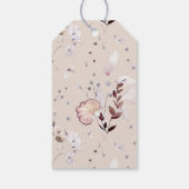 Wilde bloem boho minimalistische moderne Bruidsdou Cadeaulabel (Achterkant)
