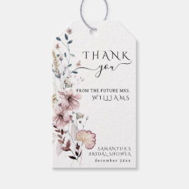 Wilde bloem boho minimalistische moderne Bruidsmei Cadeaulabel