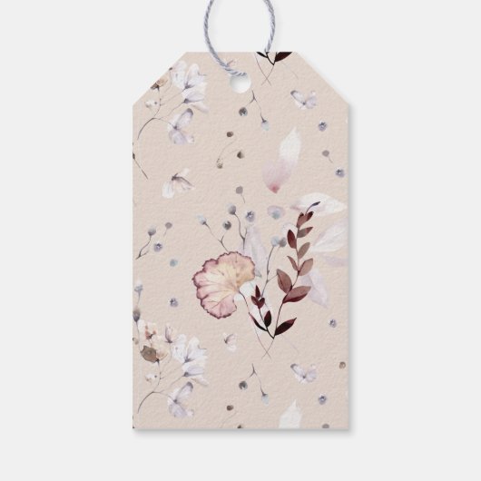 Wilde bloem boho minimalistische moderne Bruidsmei Cadeaulabel (Achterkant)