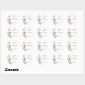 Wilde bloem boho minimalistische moderne Bruidsmei Ronde Sticker (Vel)