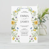 Wilde Bloem Boho Minimalistische Moderne Weide Bru Kaart (Staand voorkant)