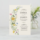 Wilde Bloem Boho Minimalistische Moderne Weide Bru Kaart (Staand voorkant)