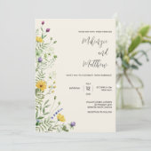 Wilde Bloem Boho Minimalistische Moderne Weide Tro Kaart (Staand voorkant)