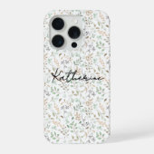 Wilde Bloem Boho Naam iPhone Hoesje (Achterkant)