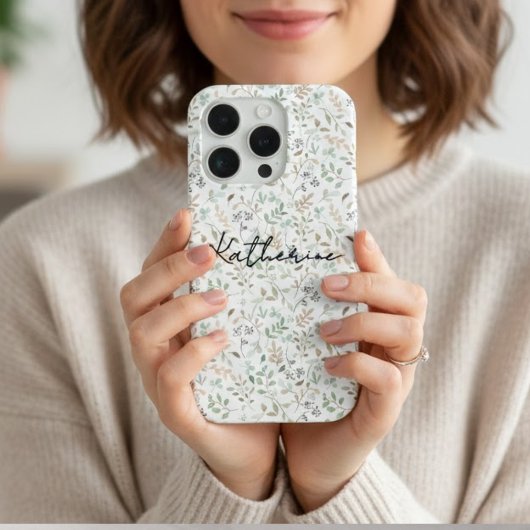 Wilde Bloem Boho Naam iPhone Hoesje