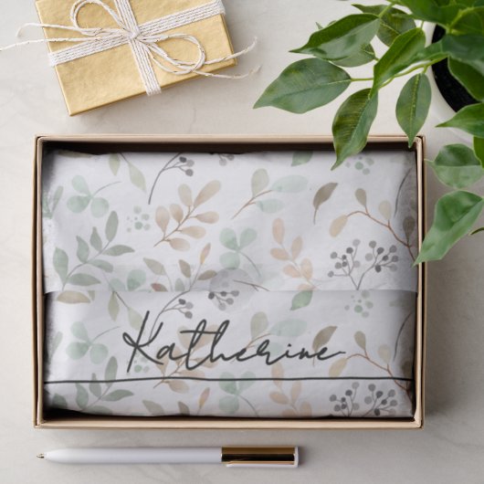 Wilde Bloem Boho Naam Tissuepapier (Geschenk)