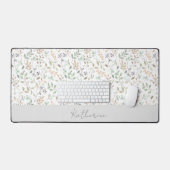 Wilde bloem Boho op maat Naam op maat Bureaumat (Keyboard & Muis)
