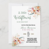 Wilde Bloem Boho Pampas Gras Baby Shower Groene Ti Kaart (Voorkant)