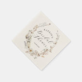 Wilde bloem Boho rustieke elegante bruidsdouche Servet (Hoek)